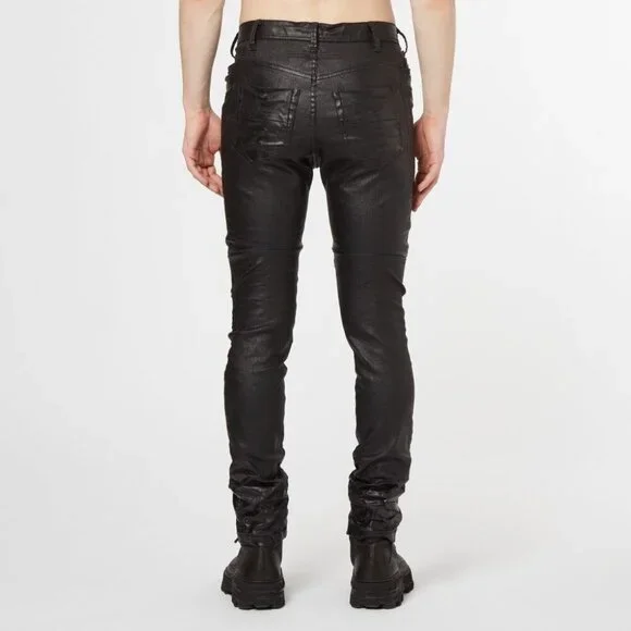 JULIUS Anima Mylar Slim Jeans Style 897PAM8 in Black
